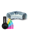 Corner connector 90° horizontal for glass handrail Ø42.4x1.5mm, AISI 316 RAL matt
