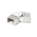 Corner connector horizontal adjustable 90-180° Glass handrail 40x30x1mm, AISI 316 satined