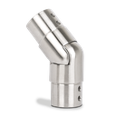 Corner connector adjustable down for glass handrail Ø42.4x1.5mm, AISI 316 satined