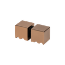 Shower door knob 30x30x30mm, 2-sided glass 6-12mm, brass rose gold brushed