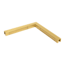 Reinforcement corner glass-glass 90°, brass gold brushed