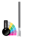 GUARDIAN OF THE UNIVERSE cornerpost side open 58x58mm H=1400mm glass 10-10.76mm, aluminum RAL shiny