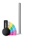 GUARDIAN OF THE UNIVERSE midpost top handrail 58x58mm H=1100mm glass 10.76mm, aluminum RAL struct.