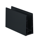 TL-6000 Glass profile L=5000mm aluminum black anodized