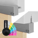 INFINITYSLIDE 69kg Set wall/ceiling mounting wood 1-panel including dampers L=2mtr, aluminum RAL matt