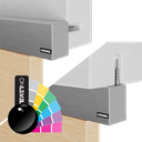 INFINITYSLIDE 69kg Set wall/ceiling mounting wood 1-panel including dampers L=3mtr, aluminum RAL shiny