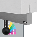 INFINITYSLIDE 69kg Set ceiling glass 1-panel including dampers L=3mtr, aluminum RAL matt