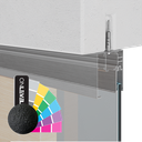 INFINITYSLIDE 69kg fixed glass Set (ceiling) glass/wood 2-panels L=4mtr, aluminum RAL structure