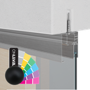 INFINITYSLIDE 69kg fixed glass Set (ceiling) glass/wood 2-panels L=4mtr, aluminum RAL matt