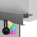 INFINITYSLIDE 69kg Wall Distance profile Set glass/wood L=4mtr, aluminum RAL structure