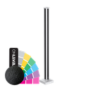 GUARDIAN OF THE UNIVERSE cornerpost top closed 58x58mm H=1100mm glass 10.76mm, aluminum RAL struct.