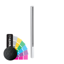 GUARDIAN OF THE UNIVERSE endpost side closed 58x65mm H=1400mm glass 10.76mm, aluminum RAL matt