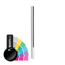 GUARDIAN OF THE UNIVERSE midpost side open 58x65mm H=1400mm glass 10.76mm, alum. RAL shiny