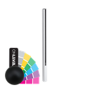 GUARDIAN OF THE UNIVERSE midpost side handrail 58x65mm H=1400mm glass 10.76mm, aluminum RAL matt