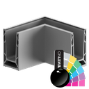 TF-6620 corner inside/outside, aluminum RAL shiny