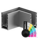 TF-6620 corner inside/outside, aluminum RAL matt
