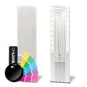 TF-6621 endcap right with covercap for stairway, aluminum RAL shiny