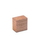 Glass handrail endcap 60x40mm oak laquered