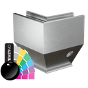 TF-3621 outside corner 90°, aluminum RAL shiny