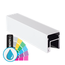 LAZORTRACK complete set 42x48mm glass mounting, glass 12-13.5mm L=5mtr aluminum ARMOR RAL