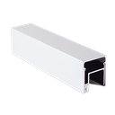 LAZORTRACK complete set 42x48mm glass mounting, glass 16-17.5mm L=5mtr aluminum mill finish