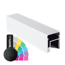LAZORTRACK complete set 42x48mm glass mounting, glass 16-17.5mm L=5mtr aluminum RAL struct.