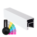 LAZORTRACK complete set 42x48mm glass mounting, glass 16-17.5mm L=10mtr aluminum RAL matt