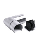 LAZORTRACK 90° inside corner Ø42.4x1.5mm AISI 316 satined