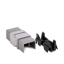 LAZORTRACK corner connect. 40x30x1mm vertical adjustable 180-135° AISI 316 satined