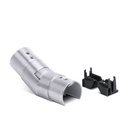 LAZORTRACK corner connect. Ø42.4x1.5mm adjustable up AISI 304 satined