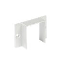 LAZORTRACK wall connector 42x48mm, alum. natural anodized