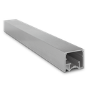 LAZORTRACK wall handrail 42x34mm L=5000mm, aluminum mill finish