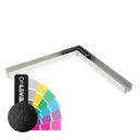 LAZORTRACK wall handrail 42x34mm inside corner 90°, aluminum RAL struct.