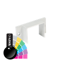 LAZORTRACK wall handrail 42x34mm wall connector, alum. RAL shiny