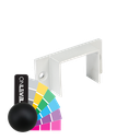 LAZORTRACK wall handrail 42x34mm wall connector, aluminum RAL matt