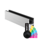 KAZIWALL top profile glass 20.76/21.52mm L=2500mm, aluminum RAL matt