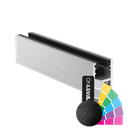 KAZIWALL top profile glass 16.76/17.52mm L=5000mm, aluminum RAL structure