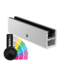 KAZIWALL side profile glass 16.76/17.52mm L=2500mm, aluminum RAL matt