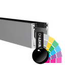 KAZIWALL top profile 2-piece glass 20.76/21.52mm L=2500mm, aluminum RAL shiny