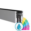 KAZIWALL top profile 2-piece glass 20.76/21.52mm L=2500mm, aluminum ARMOR RAL