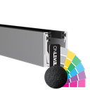 KAZIWALL top profile 2-piece glass 16.76/17.52mm L=5000mm, aluminum RAL structure