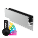 KAZIWALL side profile 2-piece glass 16.76/17.52mm L=2500mm, aluminum RAL matt