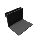 KAZIWALL glass edge protection 2-piece profile, plastic black