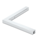 Reinforcement corner glass-glass 90°