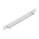 Towel holder set glass/wall mount Ø25mm L=750mm, brass stainless steel brushed