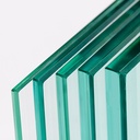 Glass 8/8/4 (17.52mm), tough. laminated PVB foil, edges all around polished corners dubbed