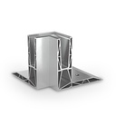 TL-3120 Inside corner 90° aluminum mill finish