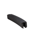 Rubber glasshandrail Ø48.3x1.5mm/42x48mm glass thickness 20-21.5mm L=5000mm